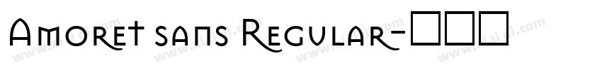 Amoret sans Regular字体转换